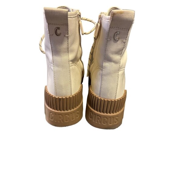 Circus Sam Edelman Ivory Lace Up Indy Snow Boot Sz 10M - Picture 6 of 8